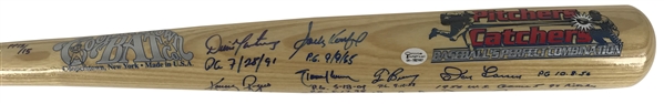 Perfect Game Pitchers/Catchers Signed Baseball Bat w/ Koufax, Johnson & Others! (Beckett/BAS Guaranteed)