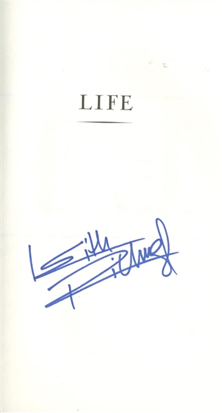 The Rolling Stones: Keith Richards Signed "Life" Hardcover Book (Beckett/BAS Guaranteed)