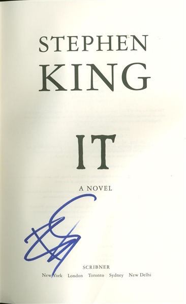 Bill Skarsgard Signed "IT" Hardcover Book (Beckett/BAS Guaranteed)