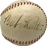 Babe Ruth Stunning Single Signed ONL Baseball (JSA)