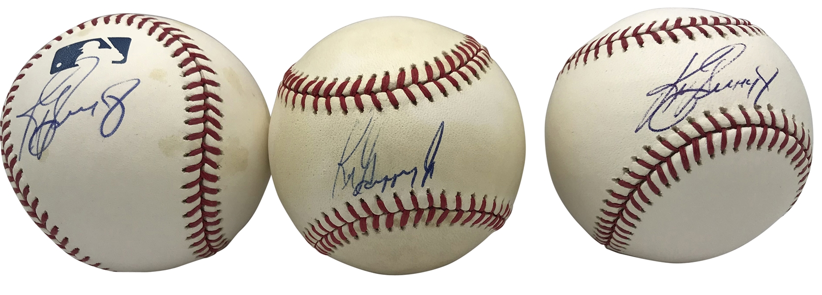 Ken Griffey Jr. Lot of Three (3) Signed Official Baseballs (Beckett/BAS Guaranteed)
