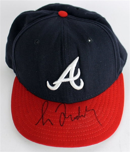 Greg Maddux 1998-2000 Game Used & Signed Atlanta Braves Baseball Cap (Miedema & PSA/DNA)