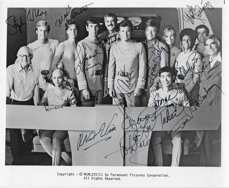 Star Trek The Movie Rare Extensively Signed 8" x 10" Publicity Photo with Cast, Crew & Gene Roddenberry! (Beckett/BAS Guaranteed)