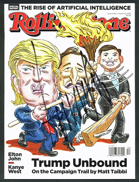 President Donald Trump Signed March 2016 Rolling Stone Magazine (JSA)
