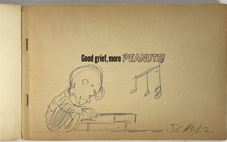 Peanuts: Charles Schulz Signed Vintage Peanuts Book with Rare Schroeder Sketch at Piano! (Beckett/BAS Guaranteed)