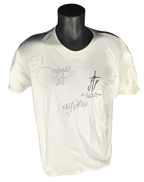 Smashing Pumpkins Group Signed Tour T-Shirt w/ 4 Signatures! (Beckett/BAS Guaranteed)