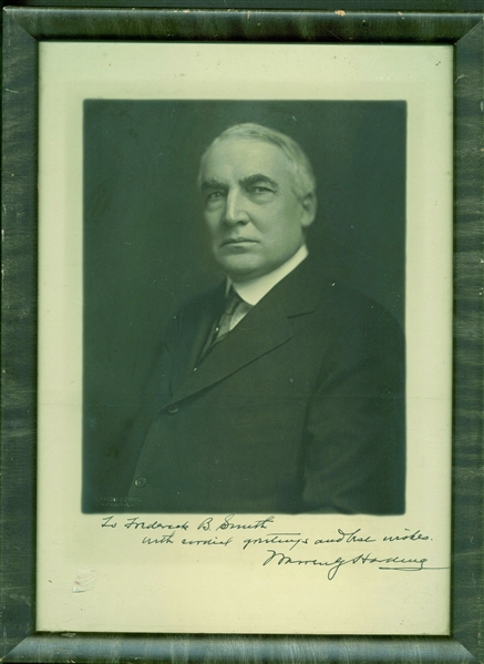President Warren G. Harding Signed 9.75" x 13" Harris & Ewing Photograph (Beckett/BAS Guaranteed)