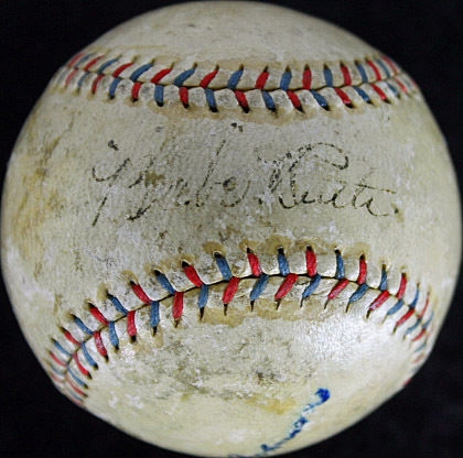 Babe Ruth Single Signed OAL (Johnson) Baseball Circa 1926-27 (PSA/DNA)