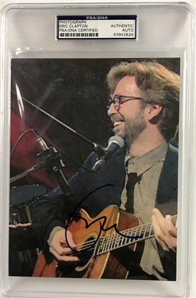 Eric Clapton Near-Mint Signed 5" x 7" Color Magazine Photograph (PSA/DNA Encapsulated)