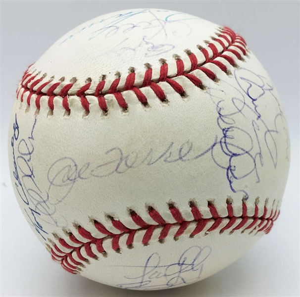 2000 NY Yankees Team Signed World Series Baseball w/ Rivera, Jeter Ect (Steiner Sports)