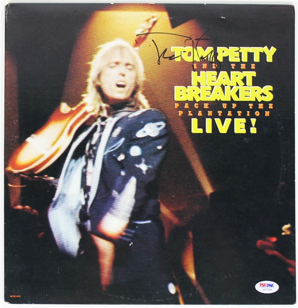 Tom Petty Signed "Back Up to the Plantation Live!" Record Album Cover (PSA/DNA)