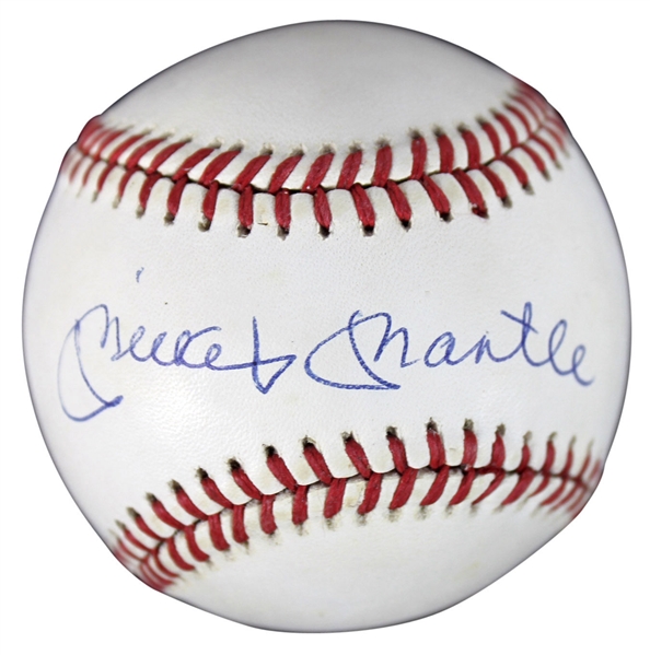 Mickey Mantle Superbly Signed OAL Baseball (BAS/Beckett)