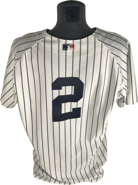 Derek Jeter Game Used 2002 New York Yankees Home Pinstripes Jersey (Steiner)