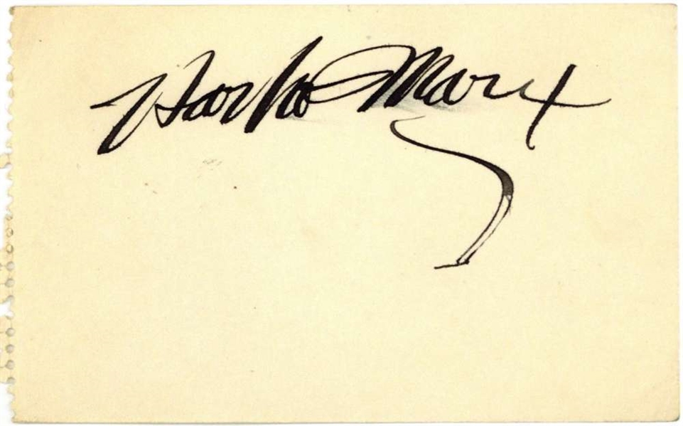 The Marx Brothers: Harpo Marx Signed 3" x 4" Album Page (BAS/Beckett)