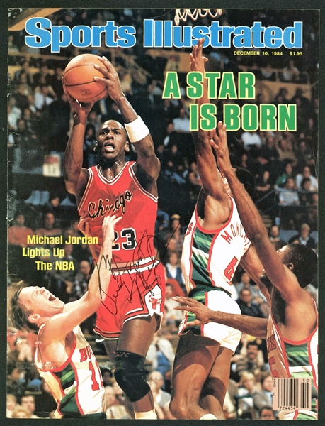 Michael Jordan Signed December 1984 Sports Illustrated Magazine Cover (JSA)