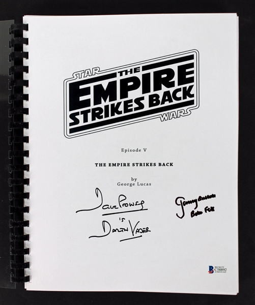 David Prowse & Jeremy Bulloch Signed Star Wars "The Empire Strikes Back" Script (BAS/Beckett)