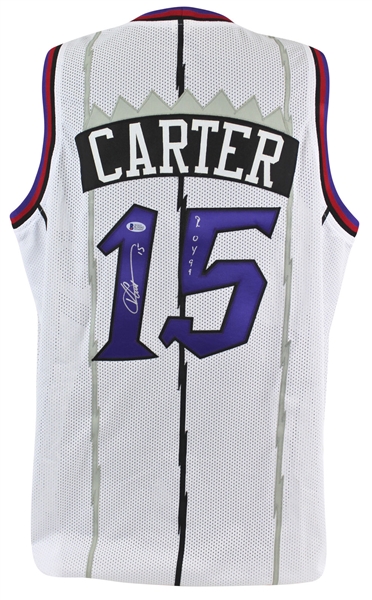 Vince Carter Signed "ROY 99" Toronto Raptors Jersey (BAS/Beckett)