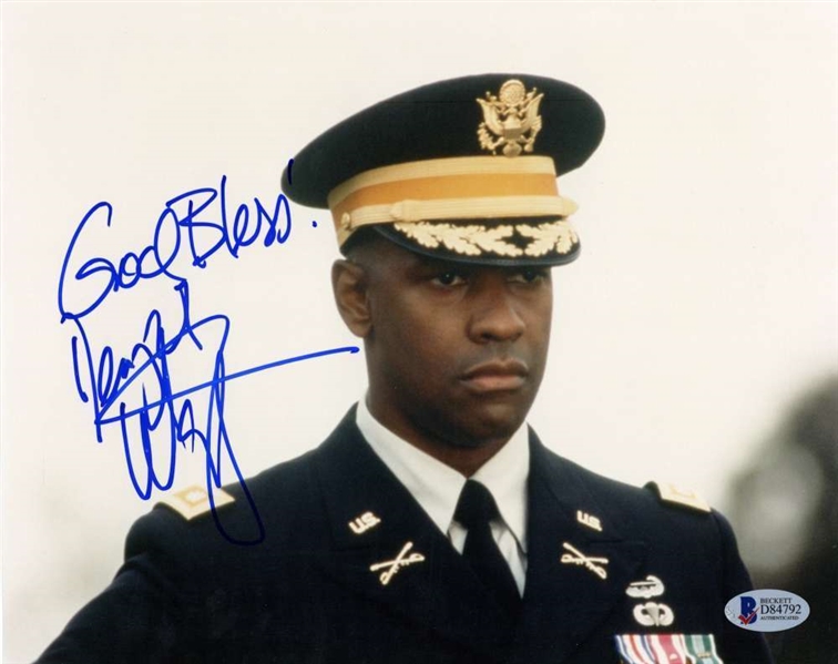 Denzel Washington Signed 8" x 10" Photograph from "Courage Under Fire" (BAS/Beckett)
