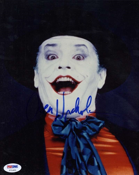 Jack Nicholson Near-Mint Signed 8" x 10" Batman Photograph as The Joker! (PSA/DNA)