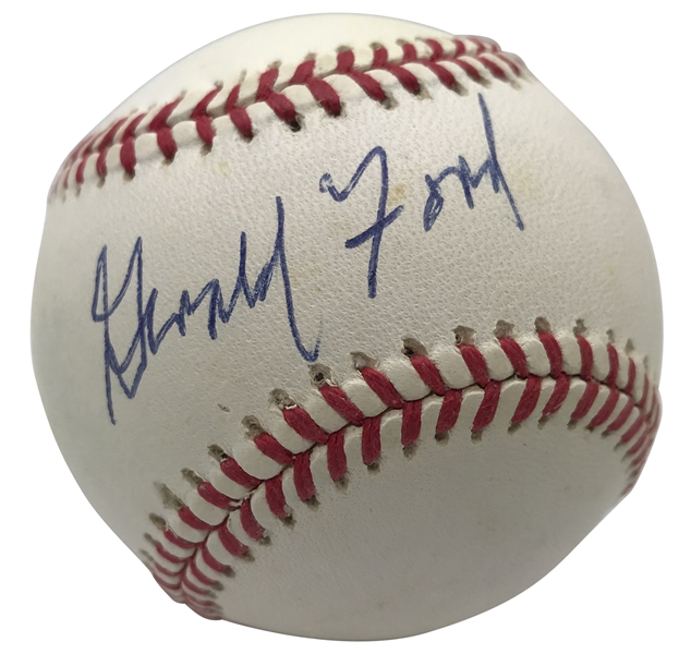 President Gerald Ford Signed Near-Mint Official League Baseball (PSA/DNA)