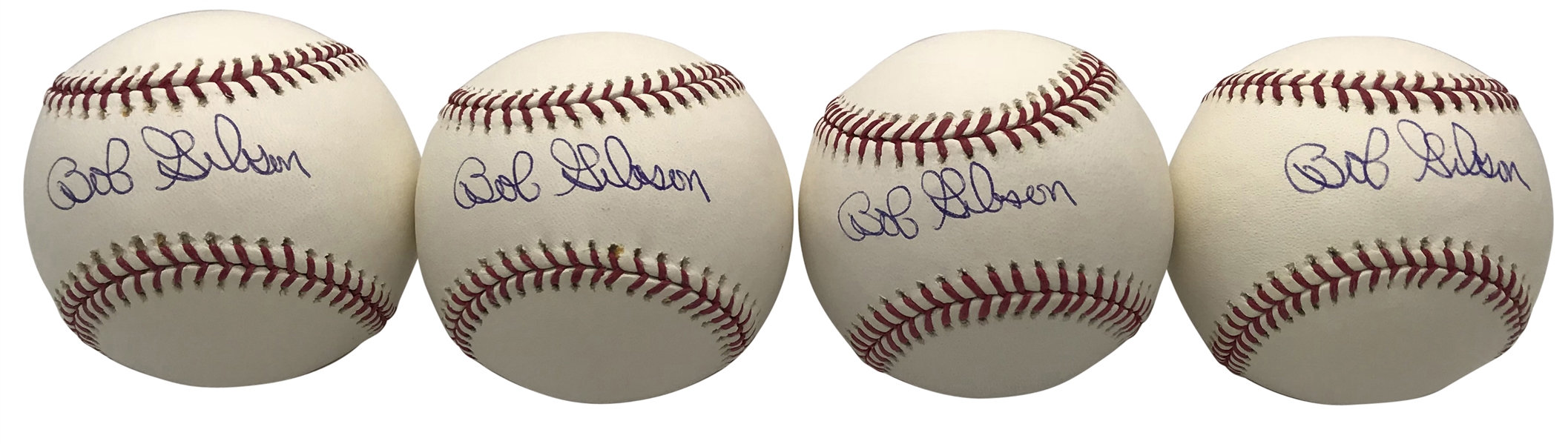 Lot of Eight (8) Bob Gibson Signed OML Baseballs (PSA/DNA)