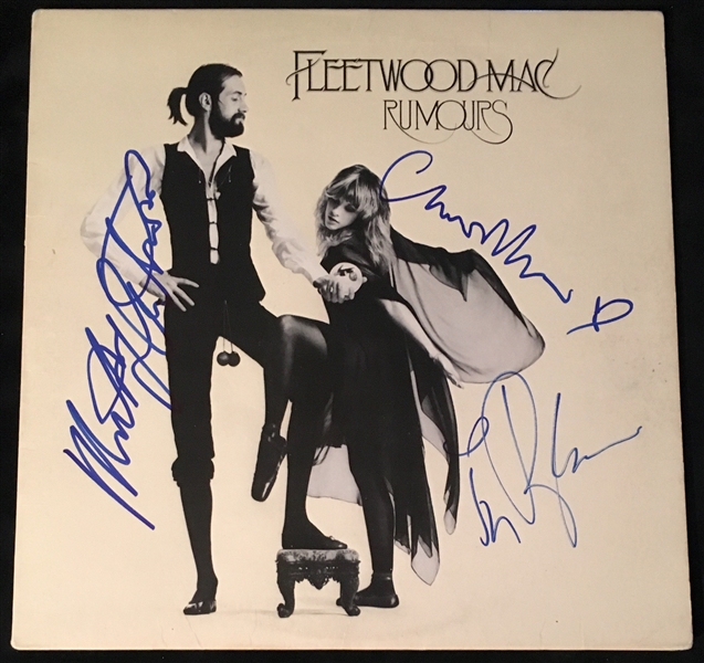 Fleetwood Mac Group Signed "Rumours" Record Album (3 Sigs)(BAS/Beckett Guaranteed)