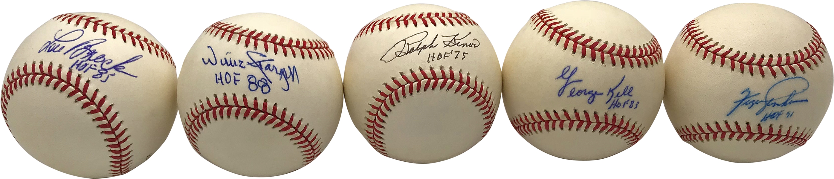 Lot of Ten (10) Signed & Hall of Fame Inscribed Baseballs w/ Stargell, Brock, Killebrew & Others! (Beckett/BAS Guaranteed)