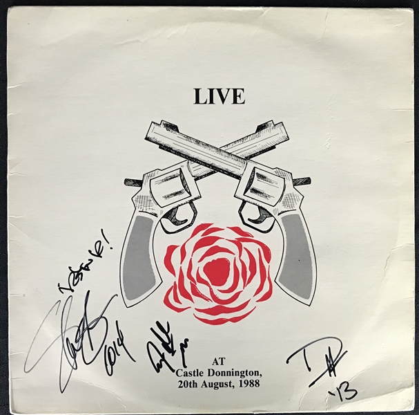 Guns N Roses Signed "Live at Castle Donnington" Album w/ 4 Signatures! (Beckett/BAS Guaranteed)