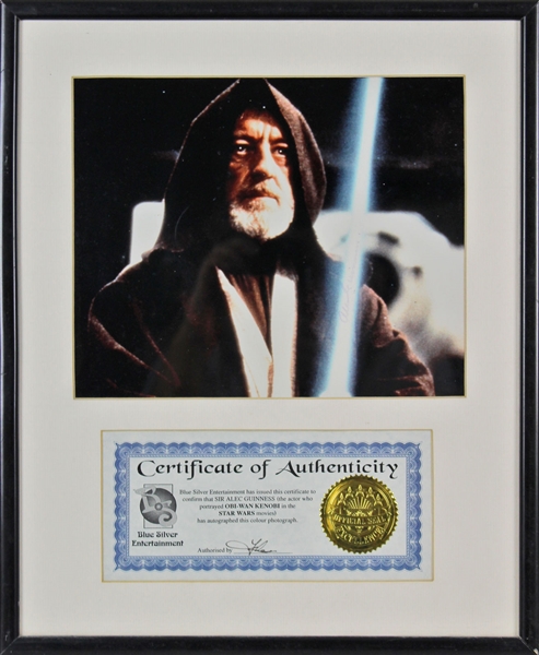 Star Wars: Alec Guinness Signed & Framed 8" x 10" Obi-Wan Kenobi Photograph (BAS/Beckett)