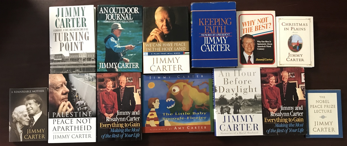 Lot of Thirteen (13) Jimmy Carter Signed Books (Beckett/BAS Guaranteed)