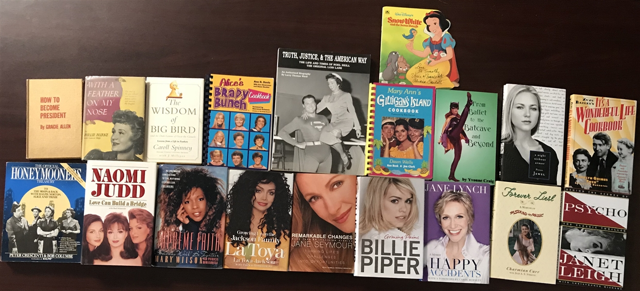Lot of Nineteen (19) Female Entertainers & Musicians Signed Books w/ Jewel, Lynch & Others (Beckett/BAS Guaranteed)