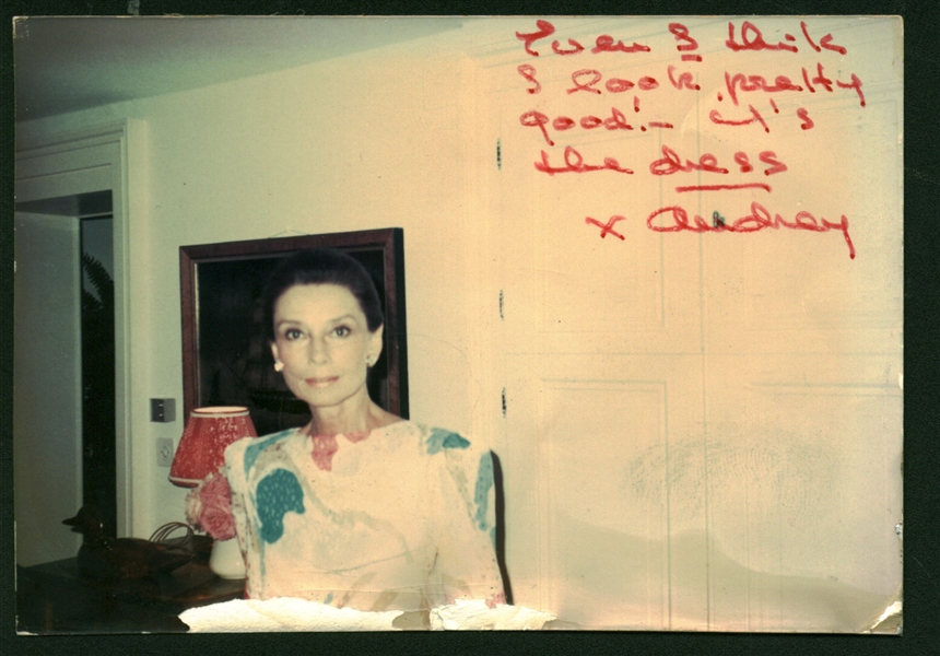 Audrey Hepburn Signed 3" x 5" Photograph w/ Rare "Even I think I look Pretty Good!" Inscription! (JSA)