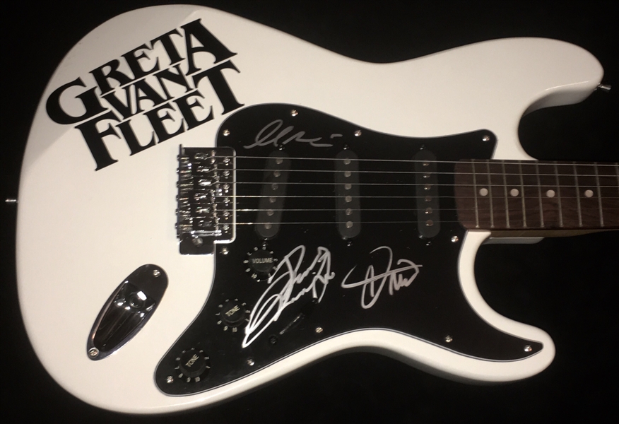 Greta Van Fleet Rare Multi-Signed Stratocaster-Style Guitar w/ the Kiszka Brothers (BAS/Beckett Guaranteed)