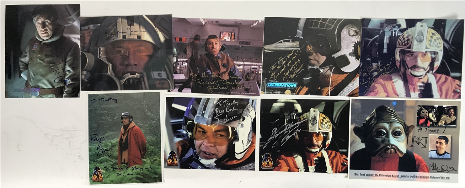The Galactic Republic Fighters Lot of Nine (9) Signed 8" x 10" Color Photographs (Beckett/BAS Guaranteed)