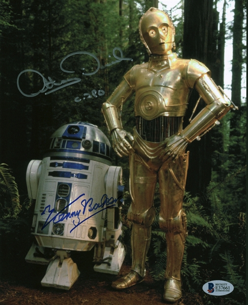 Anthony Daniel & Kenny Baker Signed 8" x 10" Star Wars Photograph (Beckett/BAS)