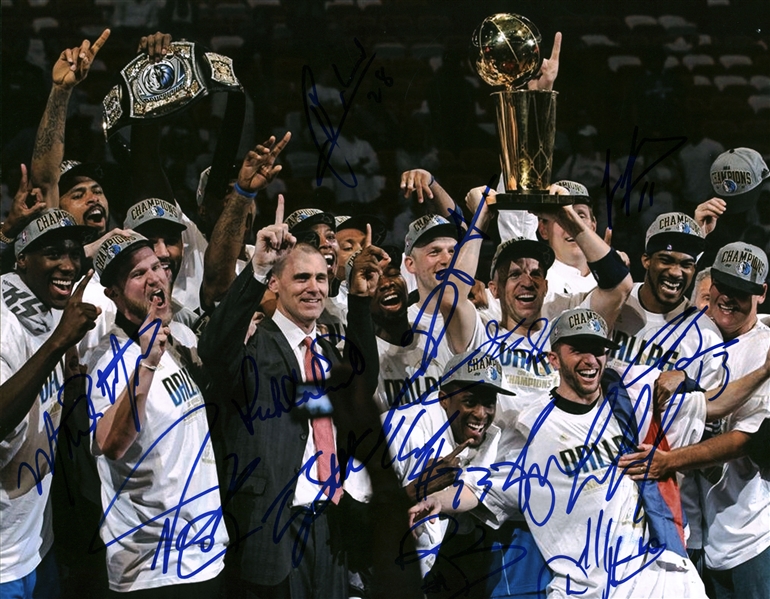 2011 Dallas Mavericks Multi-Signed 8" x 10" NBA Championship Photograph w/ 10+ Signatures! (Beckett/BAS Guaranteed)