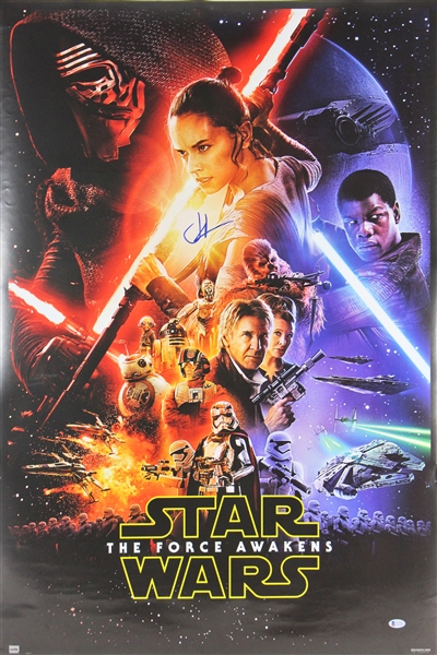 Star Wars: J.J. Abrams Signed 27" x 40" Color "The Force Awakens" Poster (BAS/Beckett)