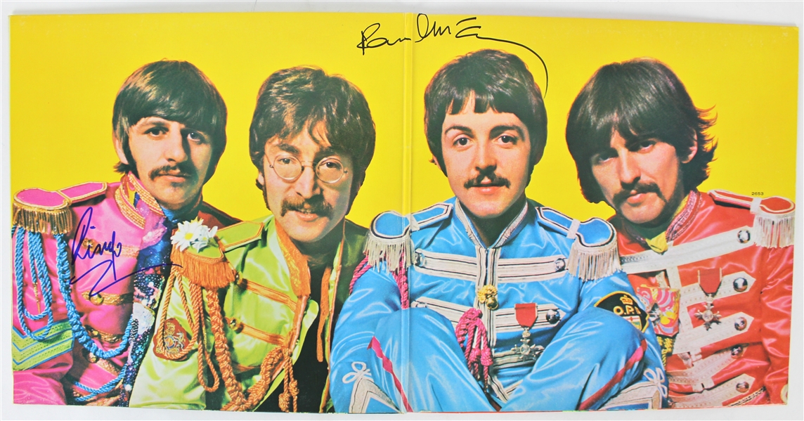 The Beatles: Paul McCartney & Ringo Starr Dual Signed "Sgt Peppers" Record Album Gatefold (Beckett/BAS)