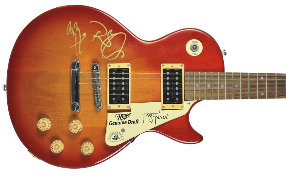 Led Zeppelin: Jimmy Page & Robert Plant RARE Dual-Signed Epiphone Les Paul Style Guitar (BAS/Beckett)