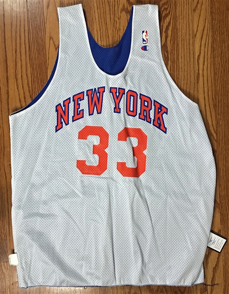 1990s Patrick Ewing New York Knicks Worn Reversible Practice Jersey (Grey Flannel LOA)