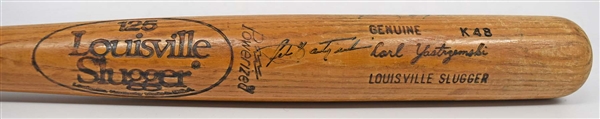Carl Yastrzemski Game Used & Signed Louisville Slugger Baseball Bat (PSA/DNA GU 7.5)