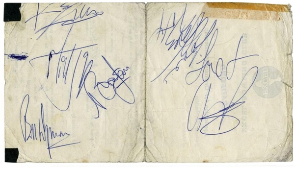 The Rolling Stones Vintage Group Signed 1964 Pamphlet w/ Brian Jones! (PSA/DNA)