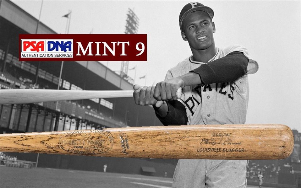 EXTREMELY RARE Roberto Clemente 1969 Game Used Hillerich & Bradsby G105 Baseball Bat - PSA/DNA Graded GU 9!