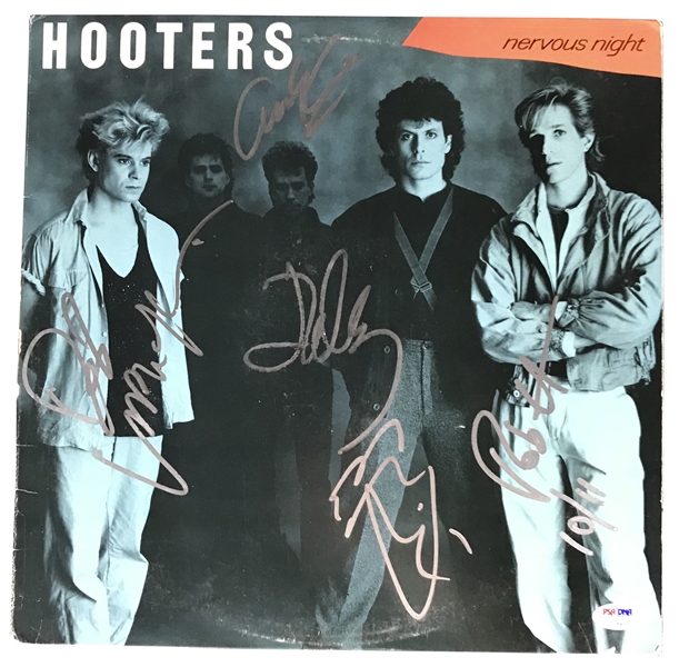 Hooters Band Signed "Nervous Night" Album w/ 5 Signatures (PSA/DNA)