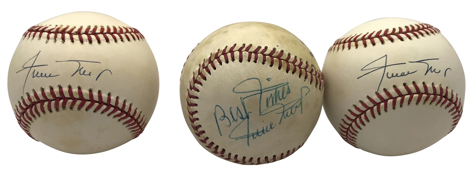 Lot of Three (3) Willie Mays Single Signed Baseballs (Beckett/BAS Guaranteed)