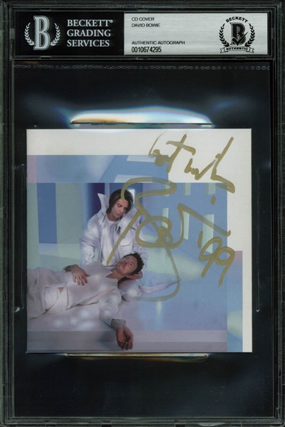 David Bowie Signed "Hours" CD Cover (BAS/Beckett Encapsulated)