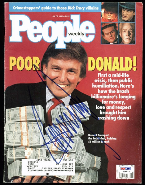 President Donald Trump Signed July 1990 People Magazine (PSA/DNA)