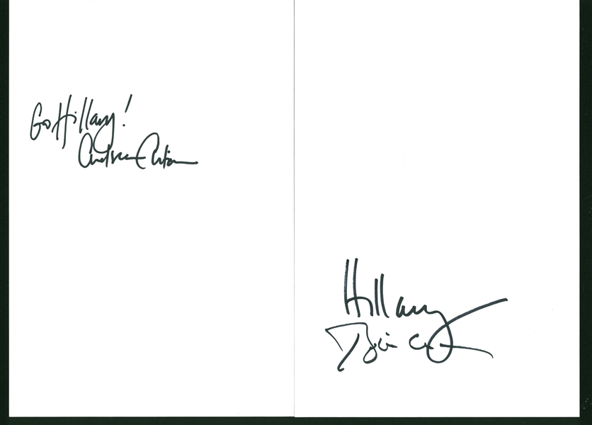 Lot of Two (2) Signed Album Pages w/ Bill, Hillary and Chelsea Clinton! (Beckett/BAS Guaranteed)