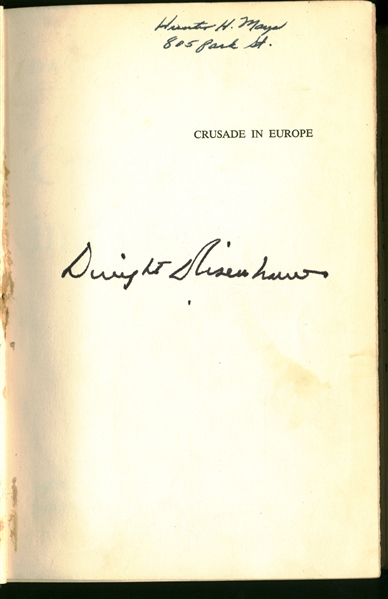 President Dwight D. Eisenhower Signed First Edition "Crusade In Europe" Book (Beckett/BAS Guaranteed)