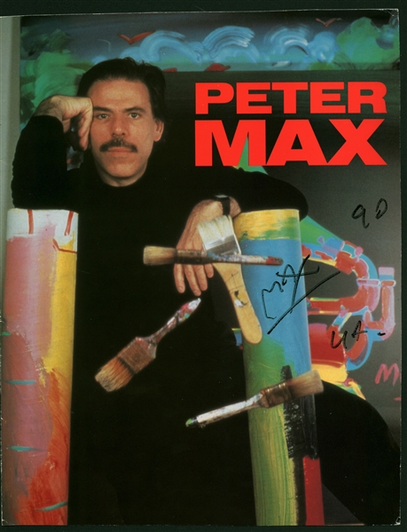 Peter Max Signed 8" x 11.5" Magazine Photograph (Beckett/BAS Guaranteed)